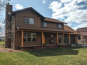 two story brown house